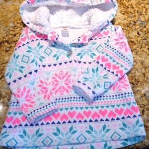2 Piece Carter's Snowflake Hoodie Sweater Set with Pants Size 18 Months